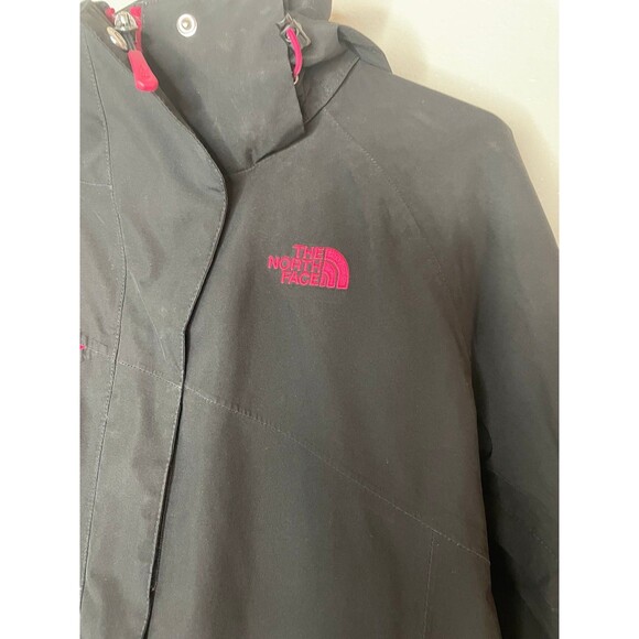 The North Face Waterproof Rain Jacket Women’s XS Black Pink Hooded Shell Venture - Picture 2 of 8